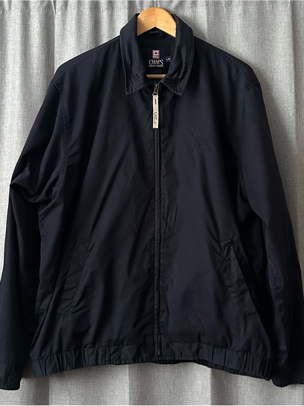 Chaps Ralph Lauren Black Lightweight Zip Up Jacket